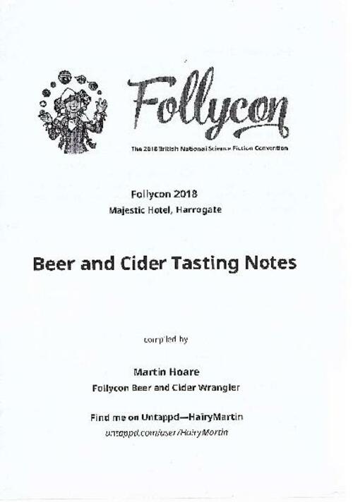 Beer Tasting Notes